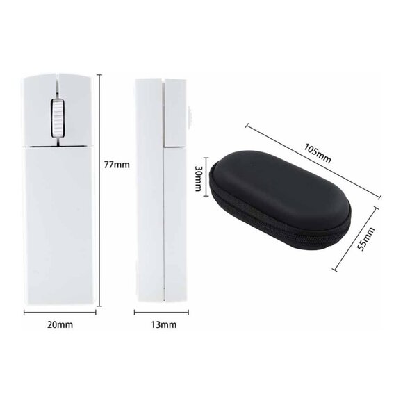 Mini Rechargable Wireless Travel Mouse, 2.4G with Receiver - Picture 2 of 6